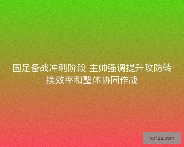 国足备战冲刺阶段 主帅强调提升攻防转换效率和整体协同作战